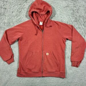 Carhartt Womens Full Zip Hoodie Size L Y2K Workwear Streetwear Cotton
